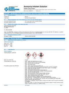 Safety Data Sheet James Alexander