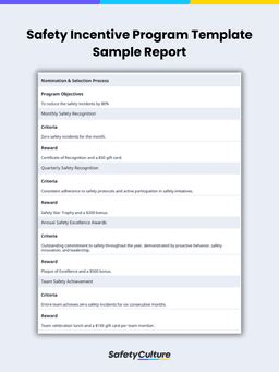 safety incentive sample