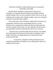 Safety Patrol Essay Examples