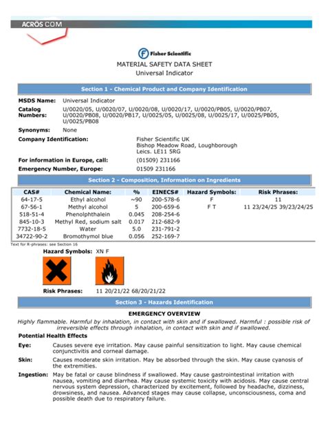 Full Download Safety Data Sheet Universal Business System 