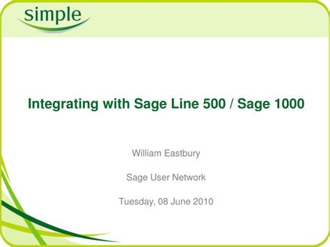 Sage Line 500 Tutorials