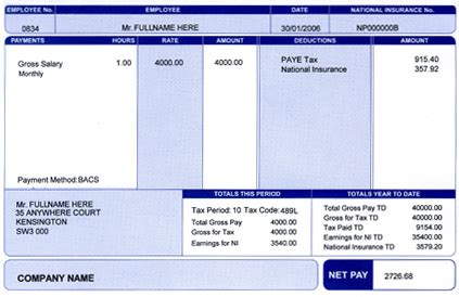 Sage Wage Slips