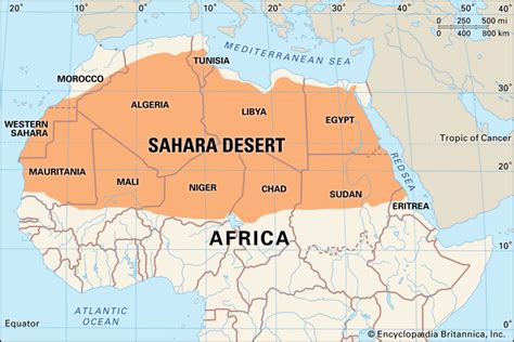 Sahara Desert Map Africa