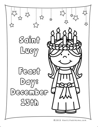Saint Lucy Printables And Worksheet Packet With St St  Lucy Preschool Worksheet - St. Lucy Preschool Worksheet