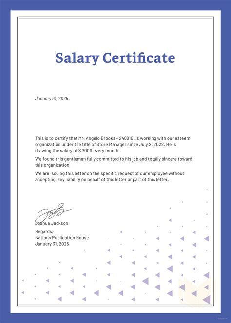 salary certificate letter sample in arabic