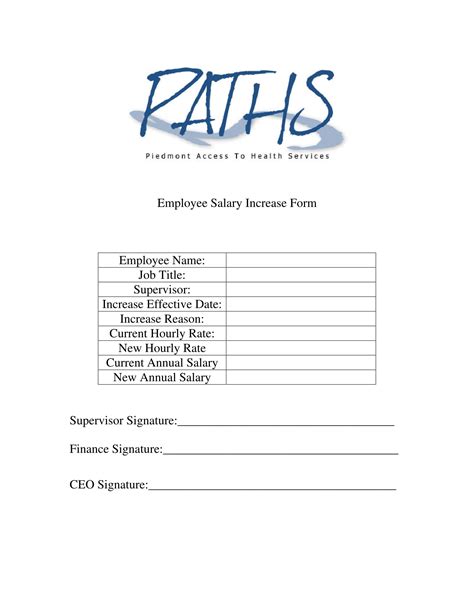 salary increase form template