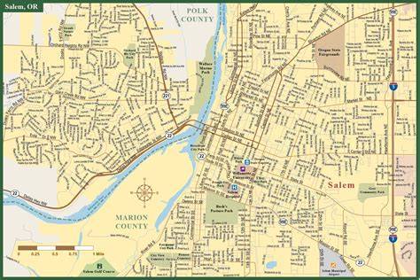 salem oregon map