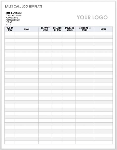 Sales Call Sheet With Notes