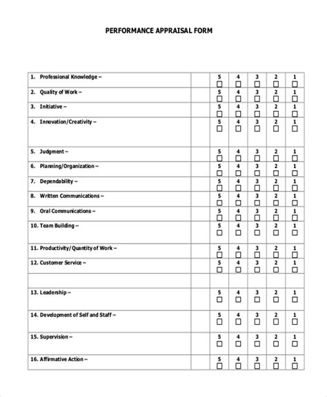 Sales Performance Appraisal Sample Self Evaluation