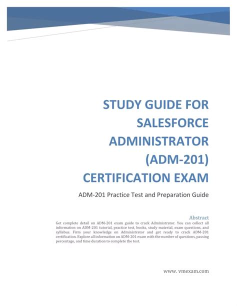 Full Download Salesforce Adm 201 Study Guide 