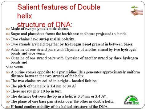 Salient Features Of Dna