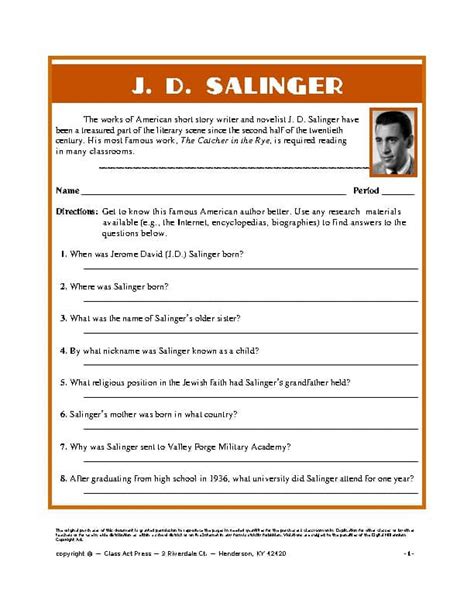 salinger private school biography