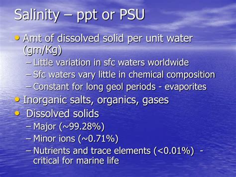 Salinity Psu To Ppt