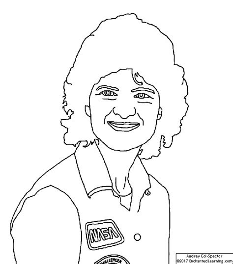 Sally Ride Coloring Page Enchanted Learning Sally Ride Coloring Page - Sally Ride Coloring Page