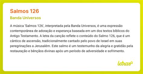 Salmos 126 Letras