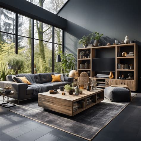 salon gris anthracite