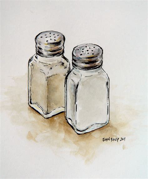 Salt And Pepper Shakers Drawing