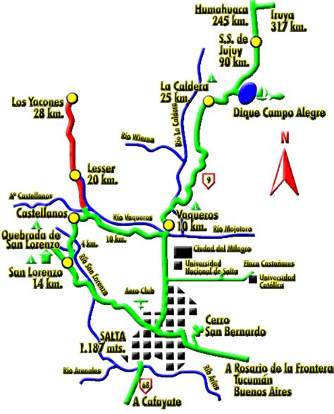 Salta Mapa Turistico