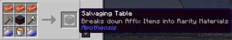 Salvaging Table Apotheosis