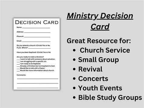 Salvation Decision Cards