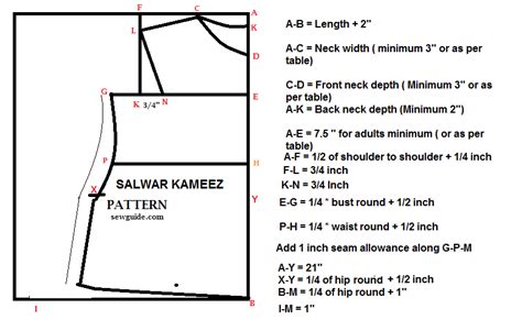Salwar Kameez Pattern Making