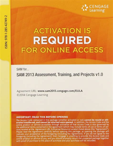 Read Sam 2013 Assessment Training And Projects V1 0 Printed Access Card 