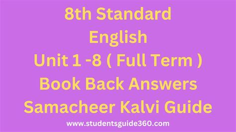 Read Online Samacheer Kalvi English Guide For 8Th Std 