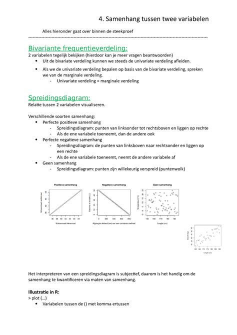 samenhang variabelen
