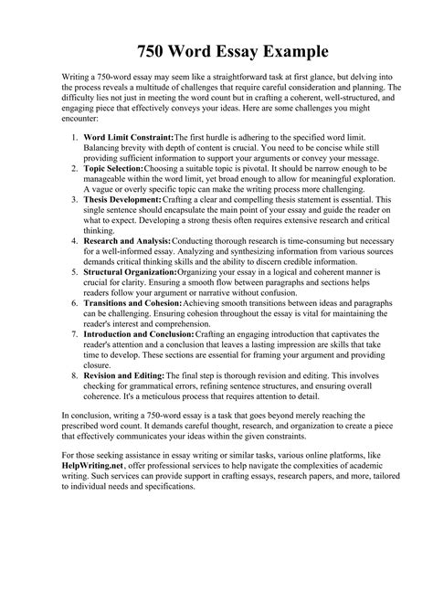 Sample 750 Word Mla Essay