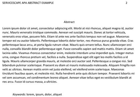 Sample Abstract Apa