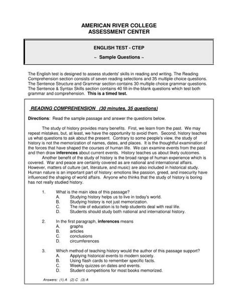 sample assessment test for american express