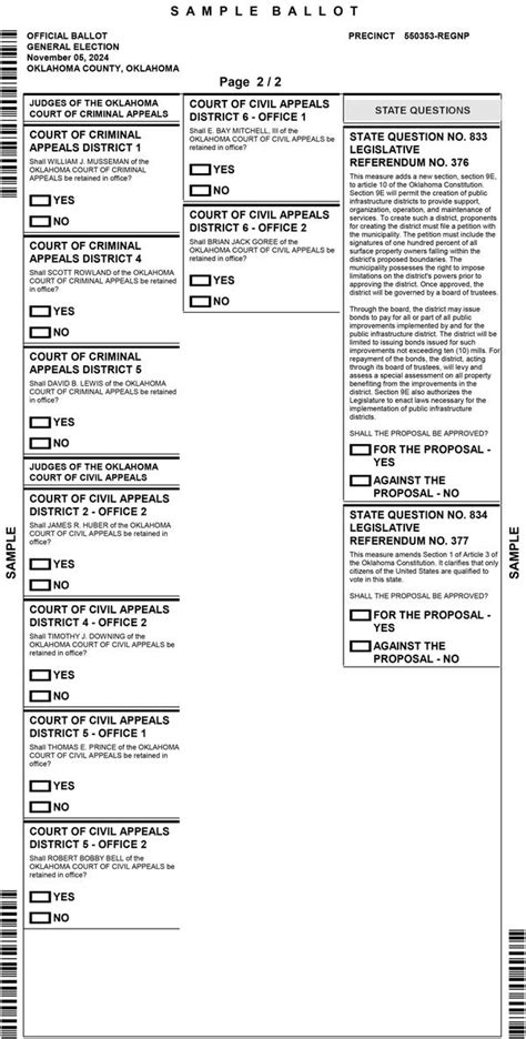 sample ballot oklahoma