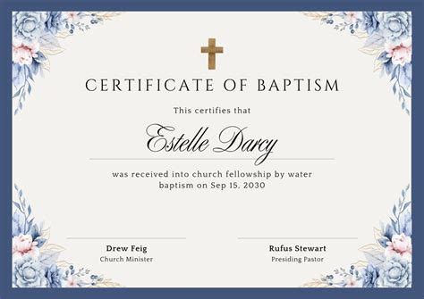 sample baptism certificates