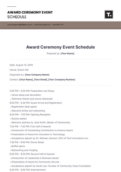 sample basketball award ceremony program