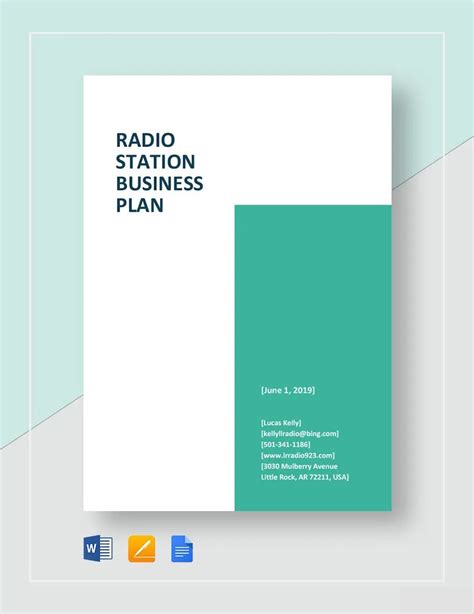 sample business plan radio station