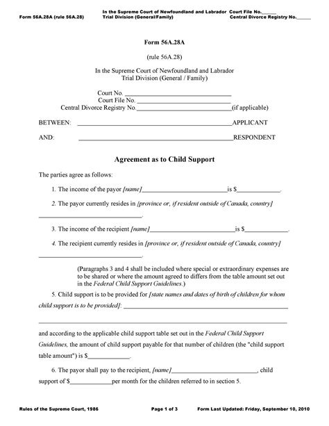 sample child support agreement letter between parents
