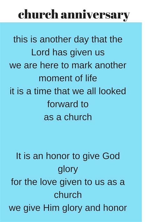 Sample Church Anniversary Appreciation Speeches
