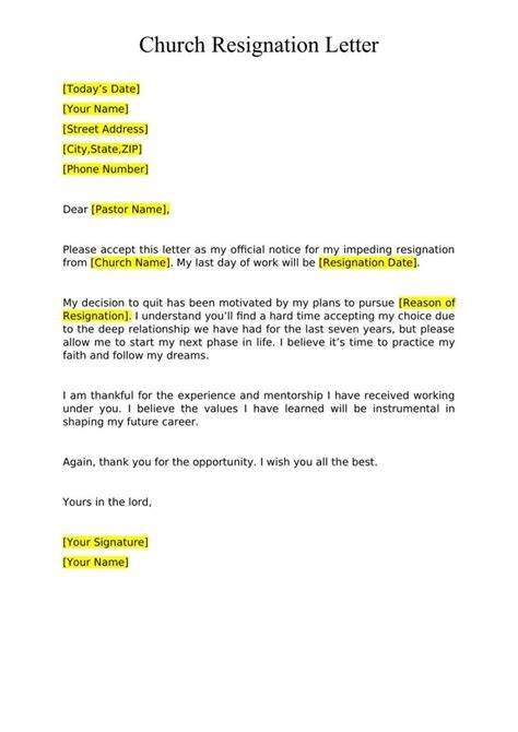 sample church membership resignation letter