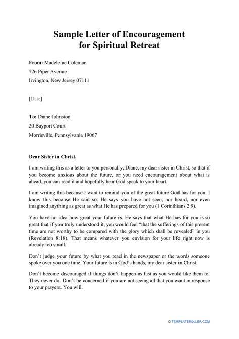 sample church retreat letter