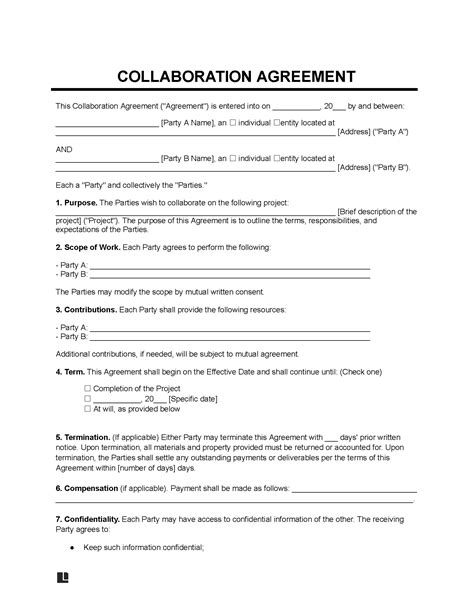 Sample Collaboration Agreement Vlaa