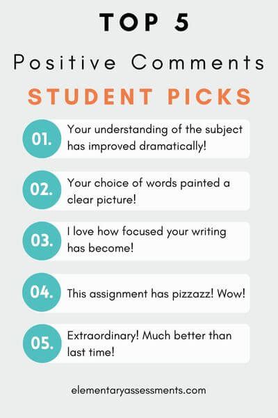 Sample Comments For Student Teacher Evaluations