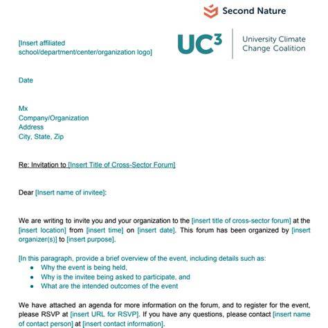sample community forum invitation letter