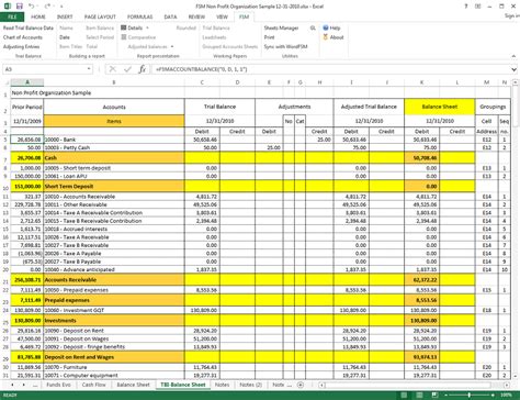 Sample Compilation Working Papers Excel