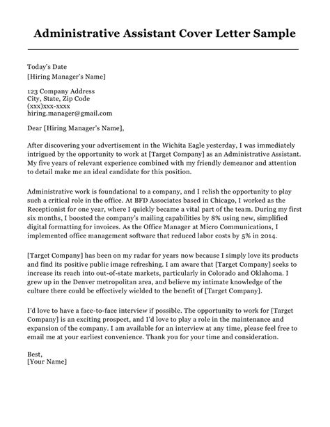 Sample Cover Letter For Assistant Principal Position