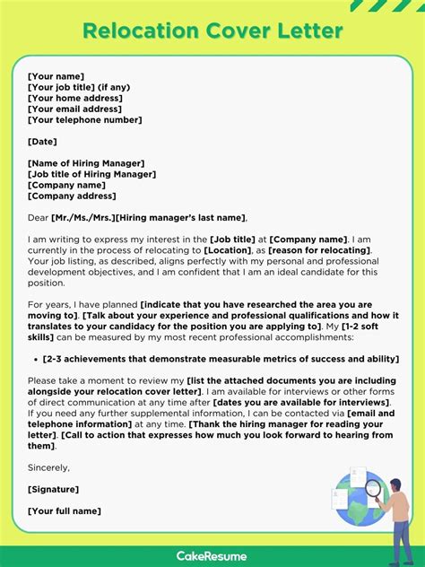 Sample Cover Letter For Relocation Job