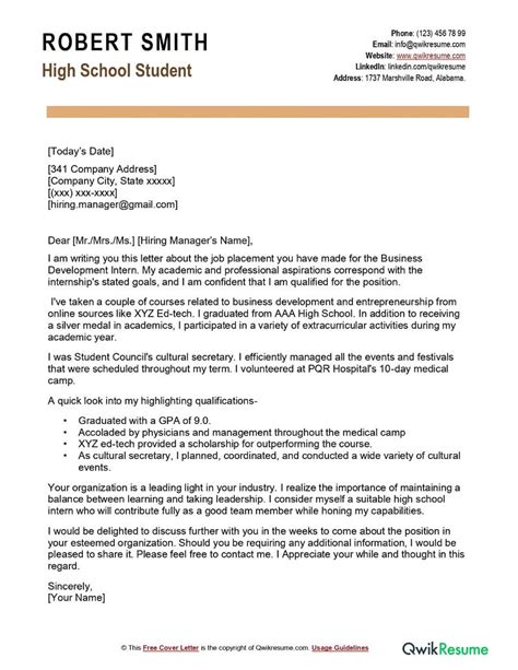 Sample Cover Letter For School Counselor Position