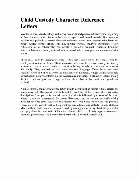 sample declaration letter for child support