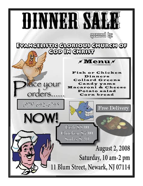 sample dinner sale flyer