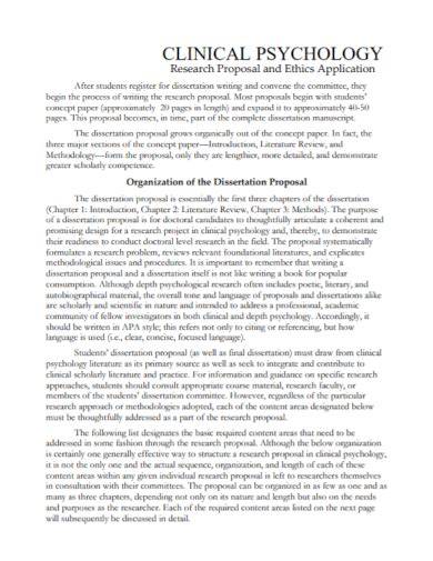 sample dissertation proposal psychology