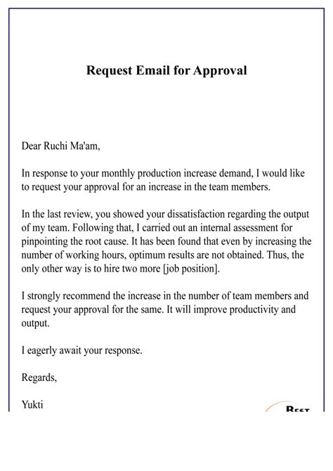 Sample Email Requesting Approval Sign Off